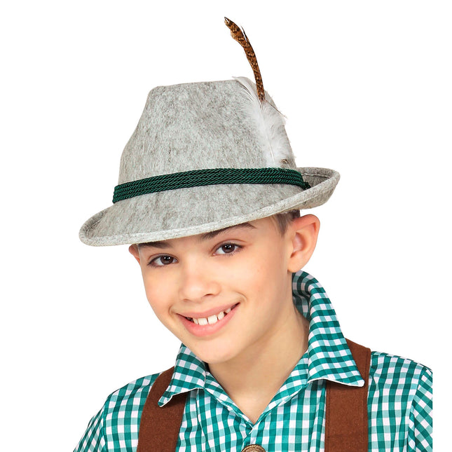 FEDORA BAVAROIS ENFANT, AVEC PLUME