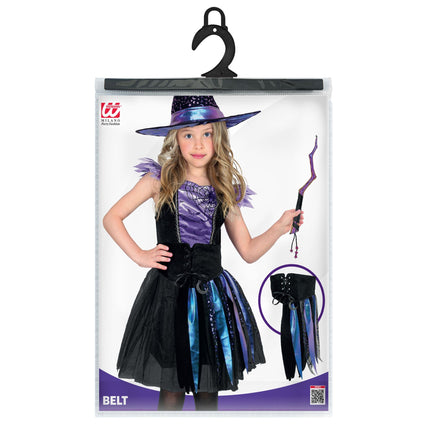 Ceinture d'Halloween pour enfant avec des étoiles et une lune