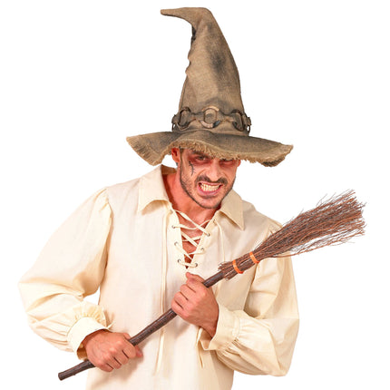 Chapeau de sorcière pour Halloween, marron
