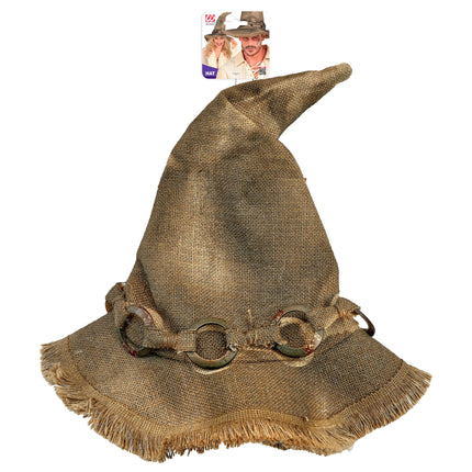 Chapeau de sorcière pour Halloween, marron