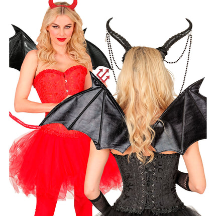 Ailes de chauve-souris pour Halloween, 84 cm