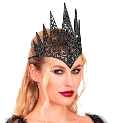 Couronne d'Halloween noire