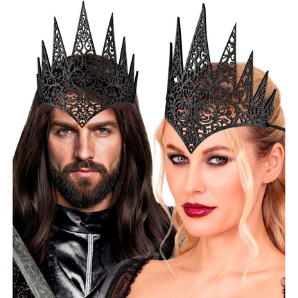 Couronne d'Halloween noire