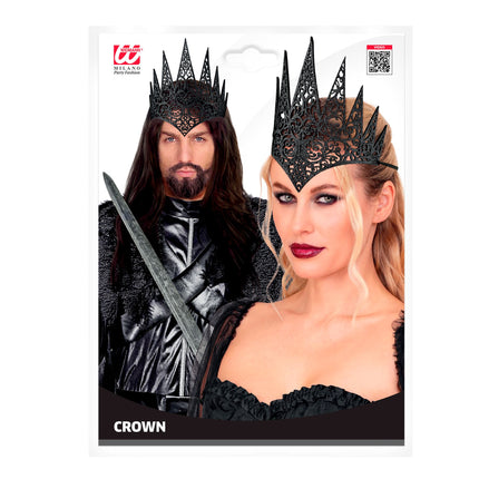 Couronne d'Halloween noire