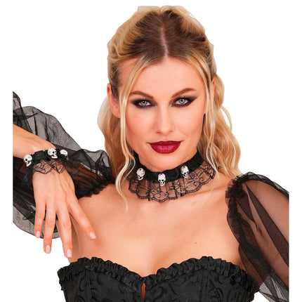 Parure de bijoux d'Halloween : tour de cou et bracelet