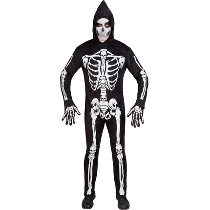 Costume d'Halloween Noir Blanc Homme Squelette