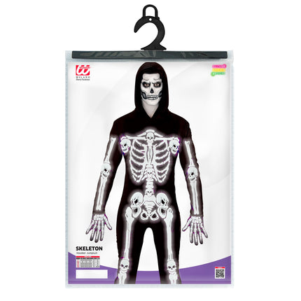 Costume d'Halloween Noir Blanc Homme Squelette
