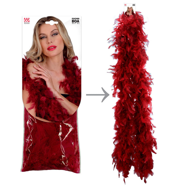 Boa rouge bordeaux 1,8 m