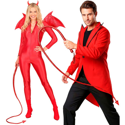 Fouet d'Halloween « Diable » 1,8 m