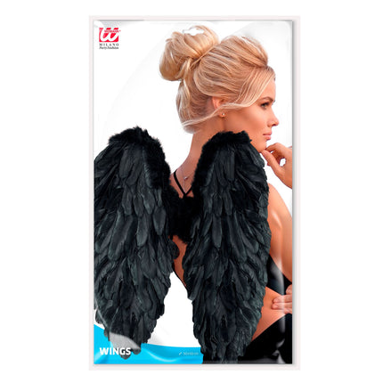 Ailes noires pliables 50cm