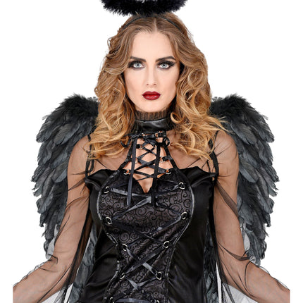 Ailes noires pliables 50cm