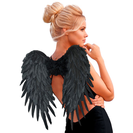 Plumes d'ailes noires 50cm