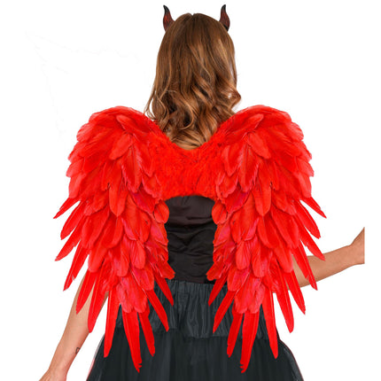 Plumes d'ailes rouges 50cm