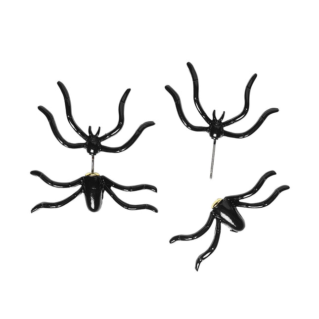 Boucles d'oreilles Halloween Araignées noires