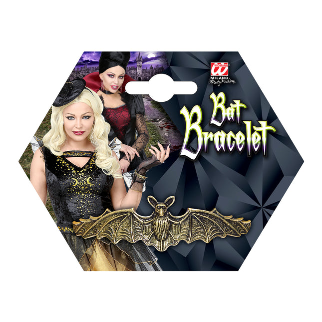 Bracelet d'Halloween Chauve-souris d'or
