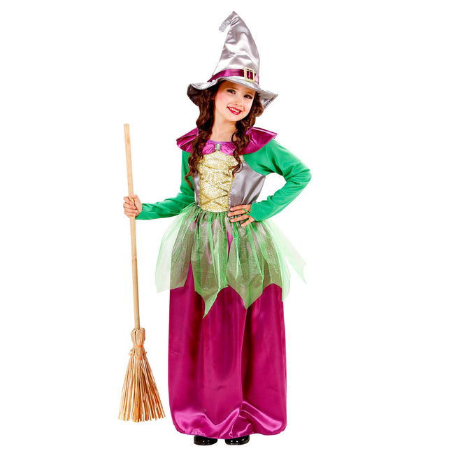 Costume d'Halloween violet vert enfant