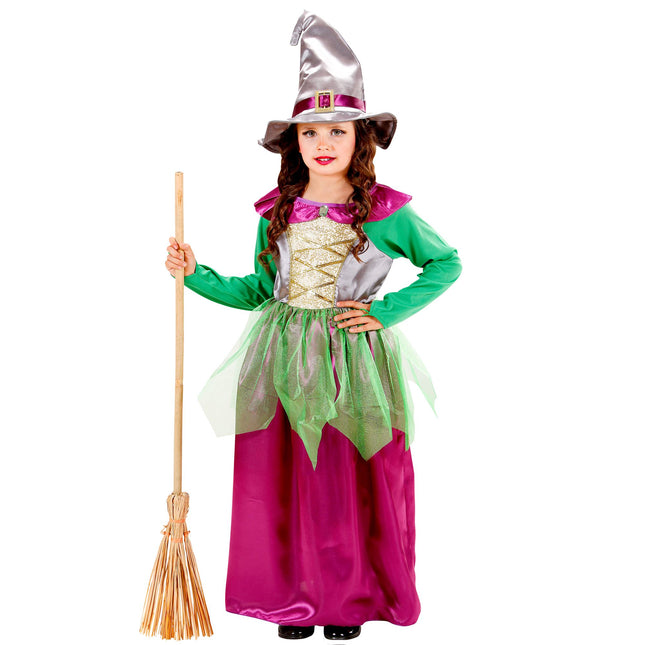 Costume d'Halloween violet vert enfant