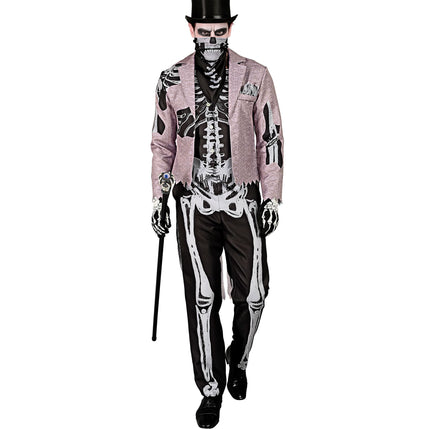 Costume d'Halloween Marié squelette pour homme