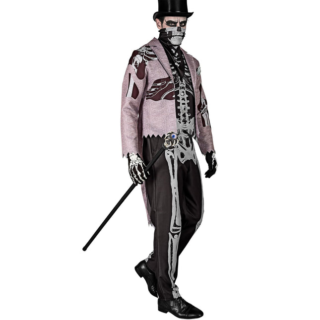 Costume d'Halloween Marié squelette pour homme