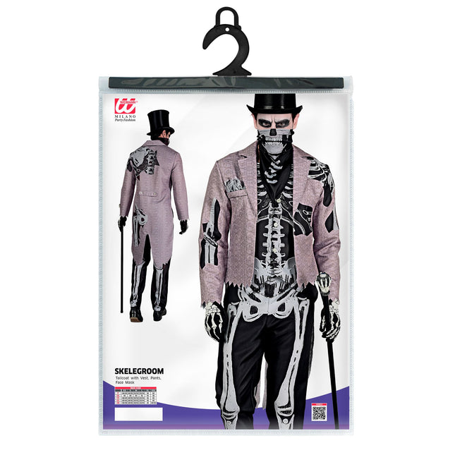 Costume d'Halloween Marié squelette pour homme