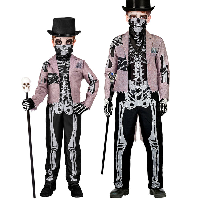 Costume d'Halloween enfant marié squelette