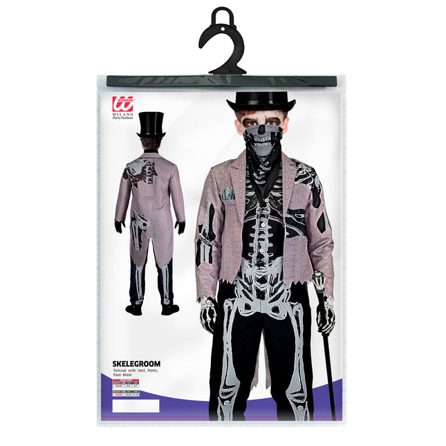 Costume d'Halloween enfant marié squelette