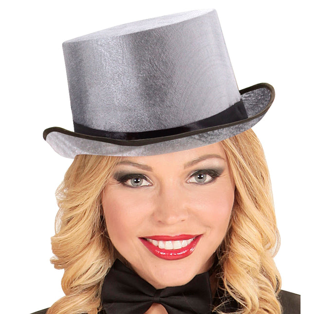 Chapeau gris haut