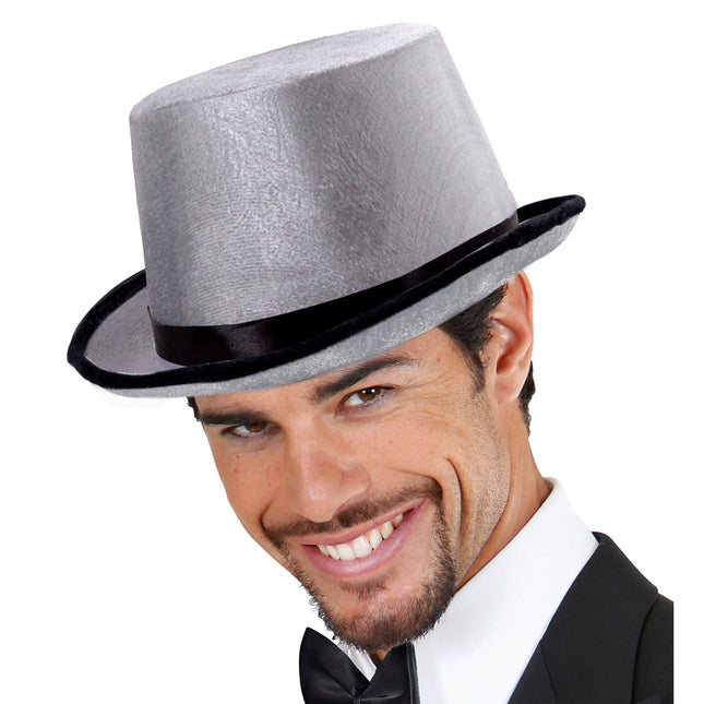Chapeau gris haut