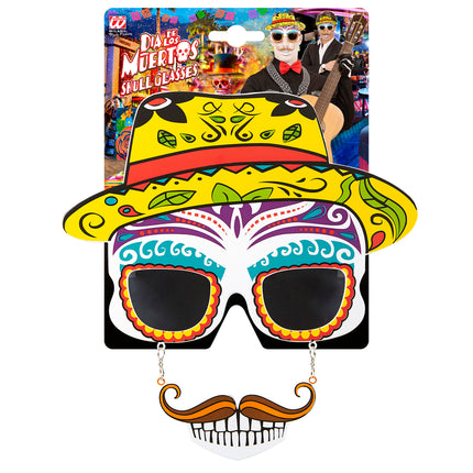 Lunettes Dia De Los Muertos colorées