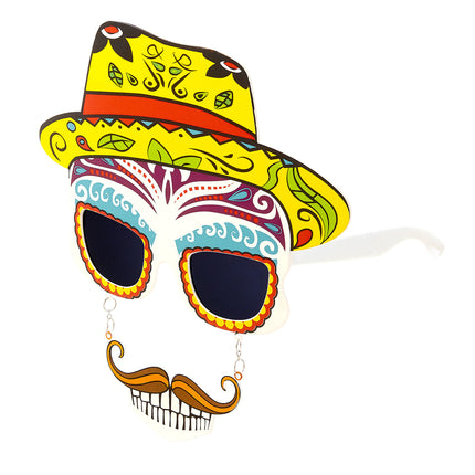 Lunettes Dia De Los Muertos colorées