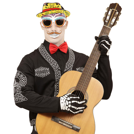 Lunettes Dia De Los Muertos colorées