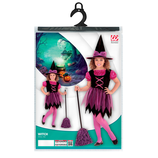 Costume d'Halloween Fille Rose Sorcière