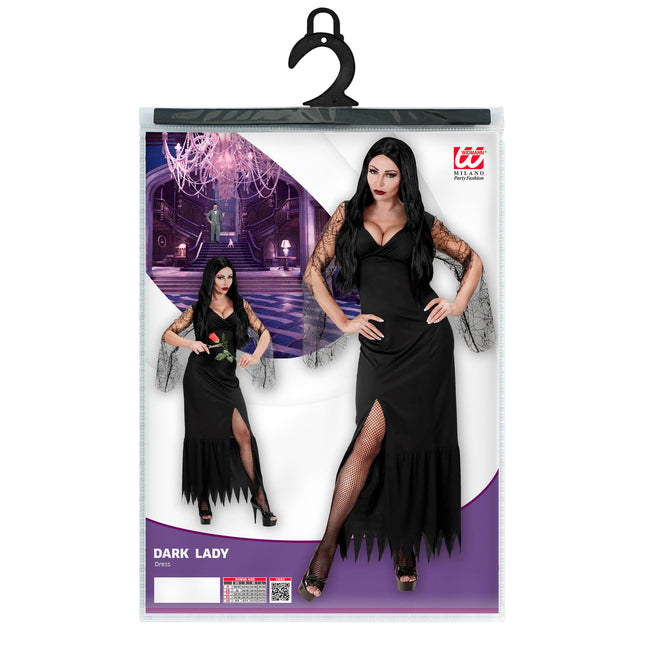 Costume d'Halloween Robe longue noire pour femme