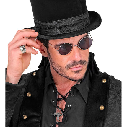 Collier d'Halloween avec croix et pierres précieuses