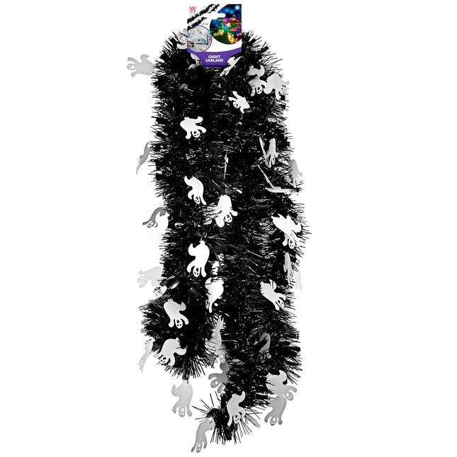 Guirlande d'Halloween Fantôme Noir Blanc 3m