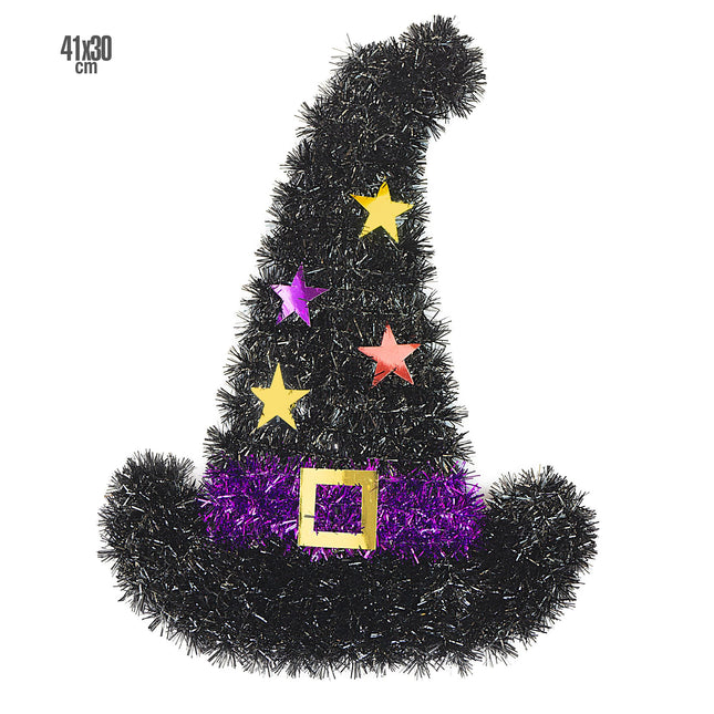 Halloween Décoration murale Chapeau de sorcière 41cm