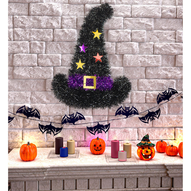 Halloween Décoration murale Chapeau de sorcière 41cm