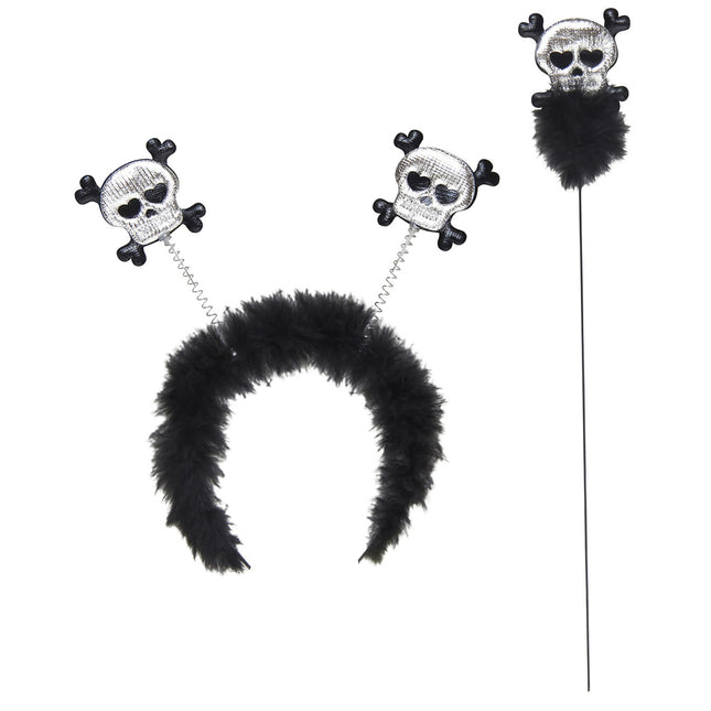 Bandeau d'Halloween tête de mort