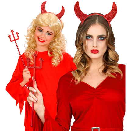 Ensemble d'accessoires d'Halloween rouge 2 pièces
