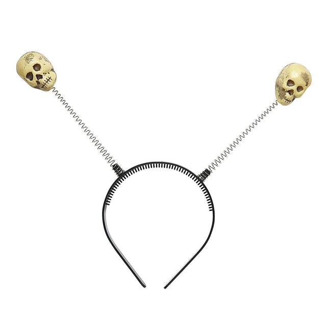 Bandeau d'Halloween crânes blancs