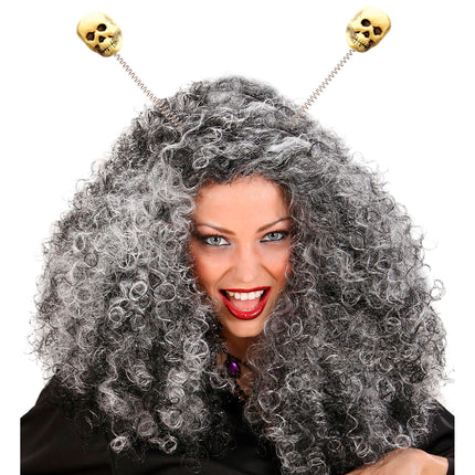 Bandeau d'Halloween crânes blancs