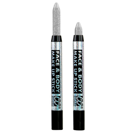 Bâton de maquillage argenté pailleté