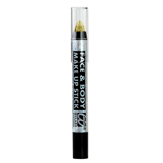 Bâton de maquillage or pailleté
