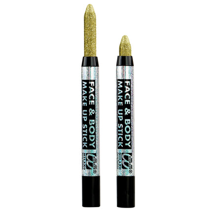 Bâton de maquillage or pailleté