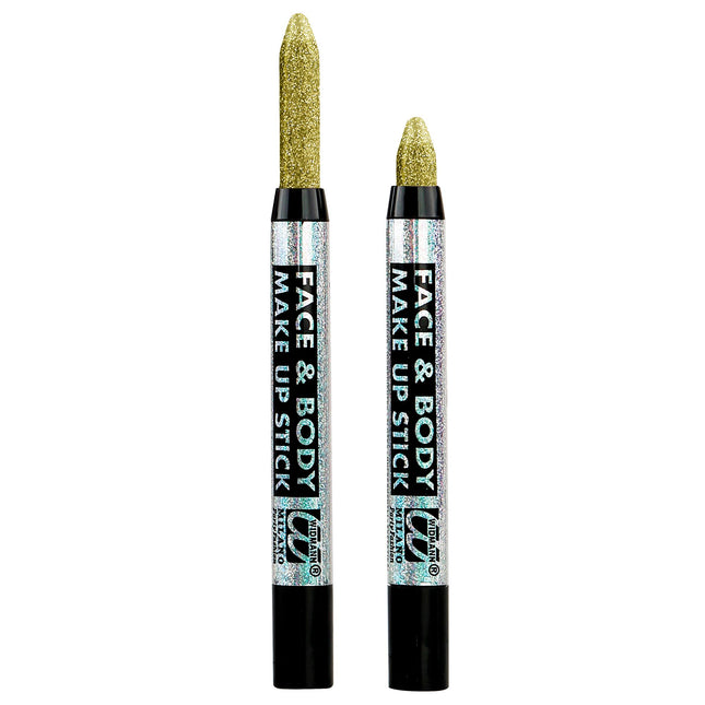 Bâton de maquillage or pailleté