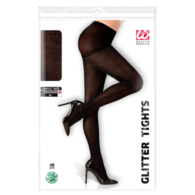 Collants noirs avec paillettes