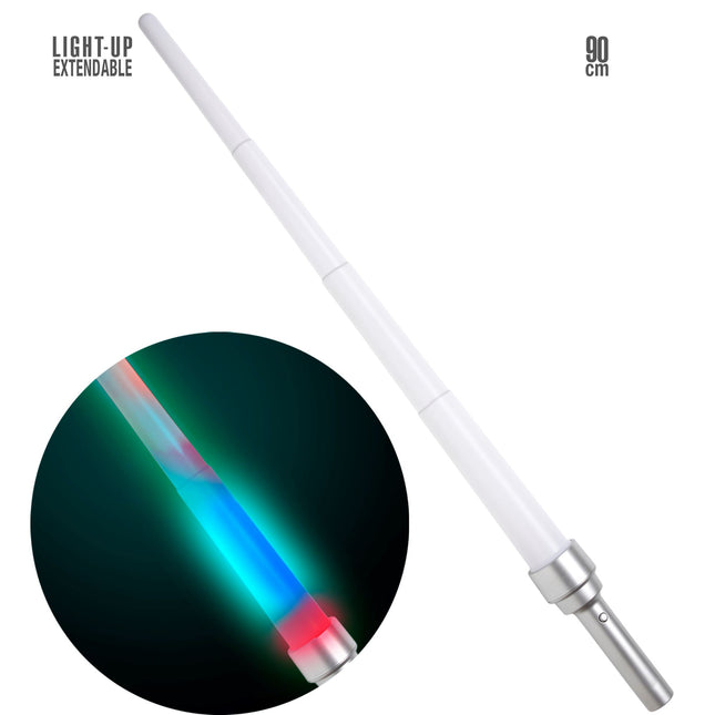 Faux sabre blanc avec lumière 90cm