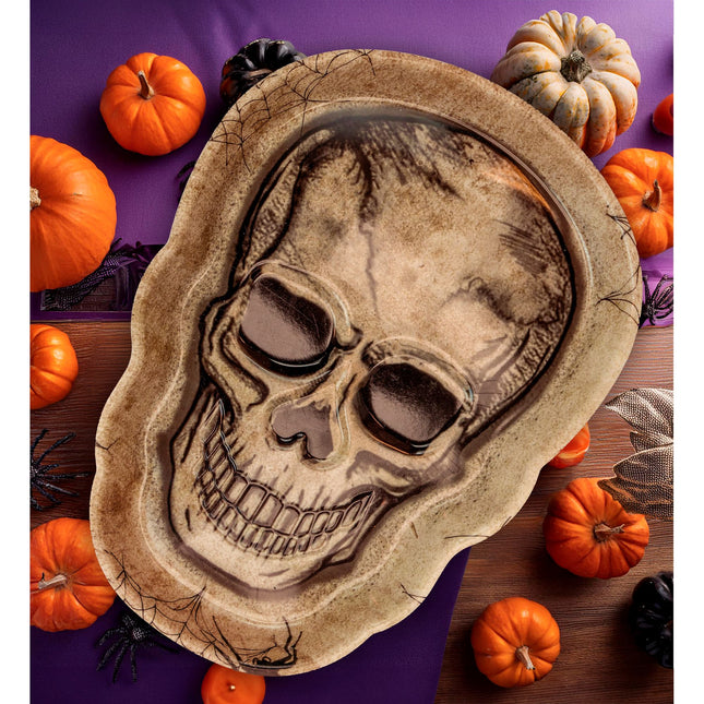 Plateau Halloween Crâne 25cm