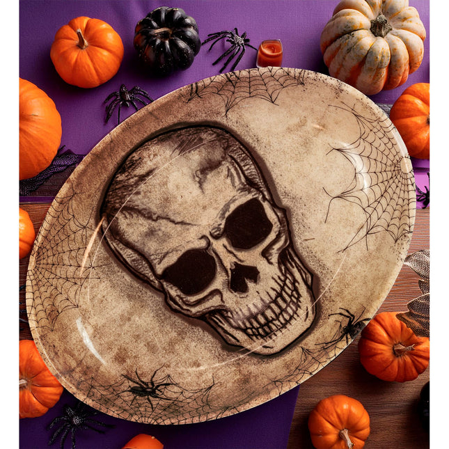 Plateau Halloween Crâne 32cm