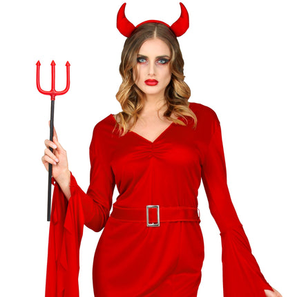 Trident d'Halloween Rouge 58cm